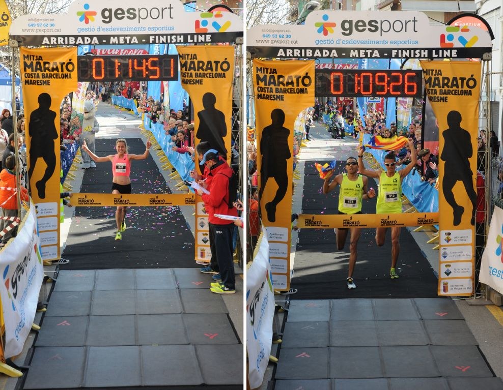  Prop de 1.000 atletes han participat a la Mitja Marató Costa Barcelona Maresme         .
