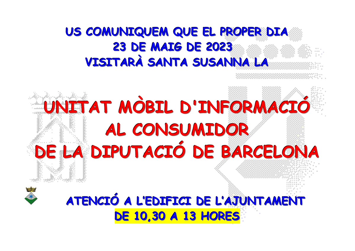 Ens visita l'Unitat Mòbil d'Informació al Consumidor de la Diputació de Barcelona.
