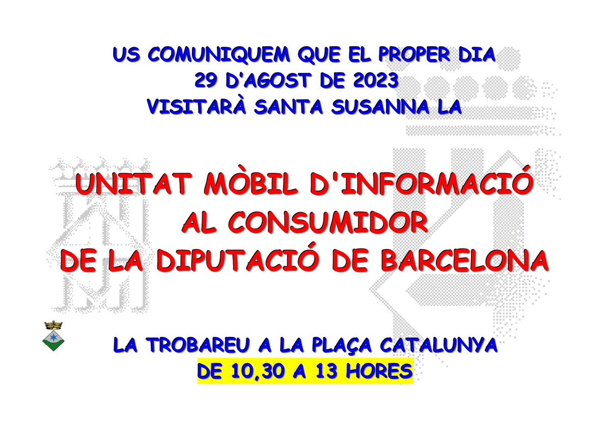 Visita de la Unitat Mòbil d'Atenció al Consumidor.