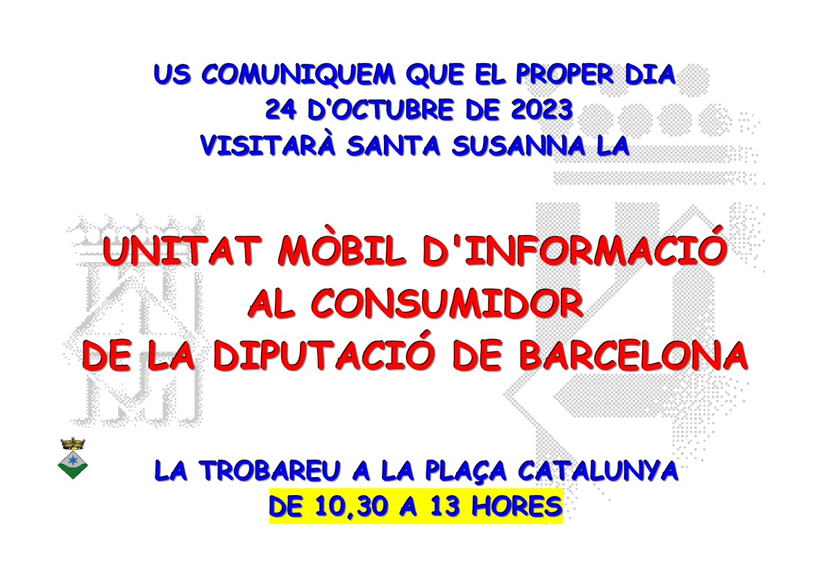 Visita de la Unitat Mòbil d'Atenció al Consumidor.