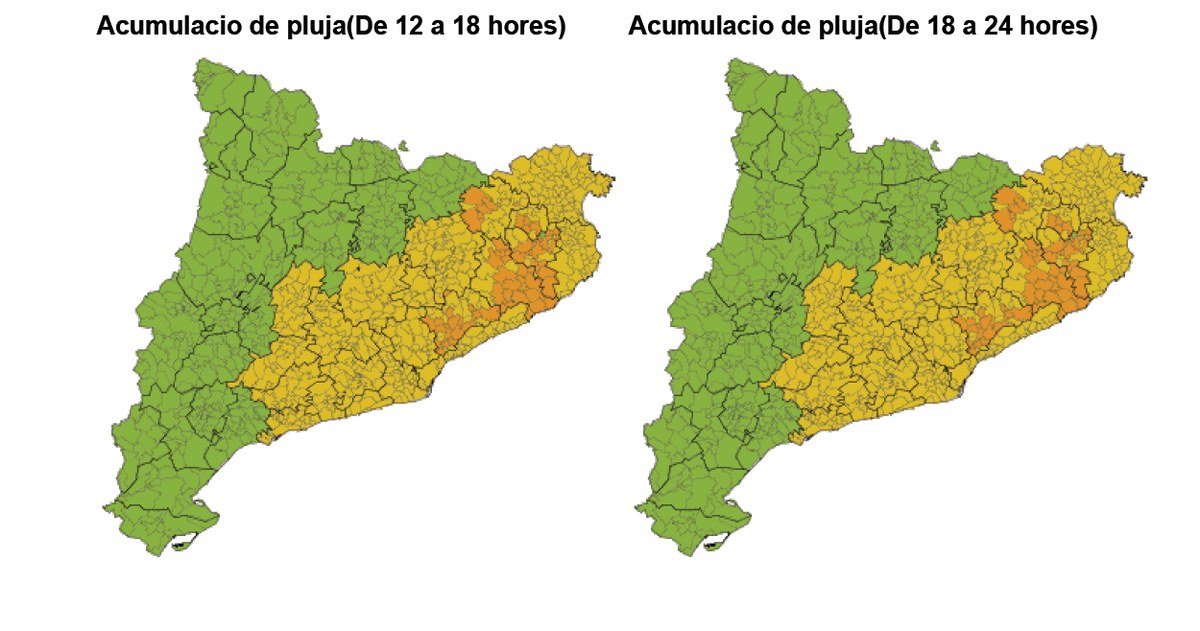 Alerta per pluja abundant, vent i fort onatge  .