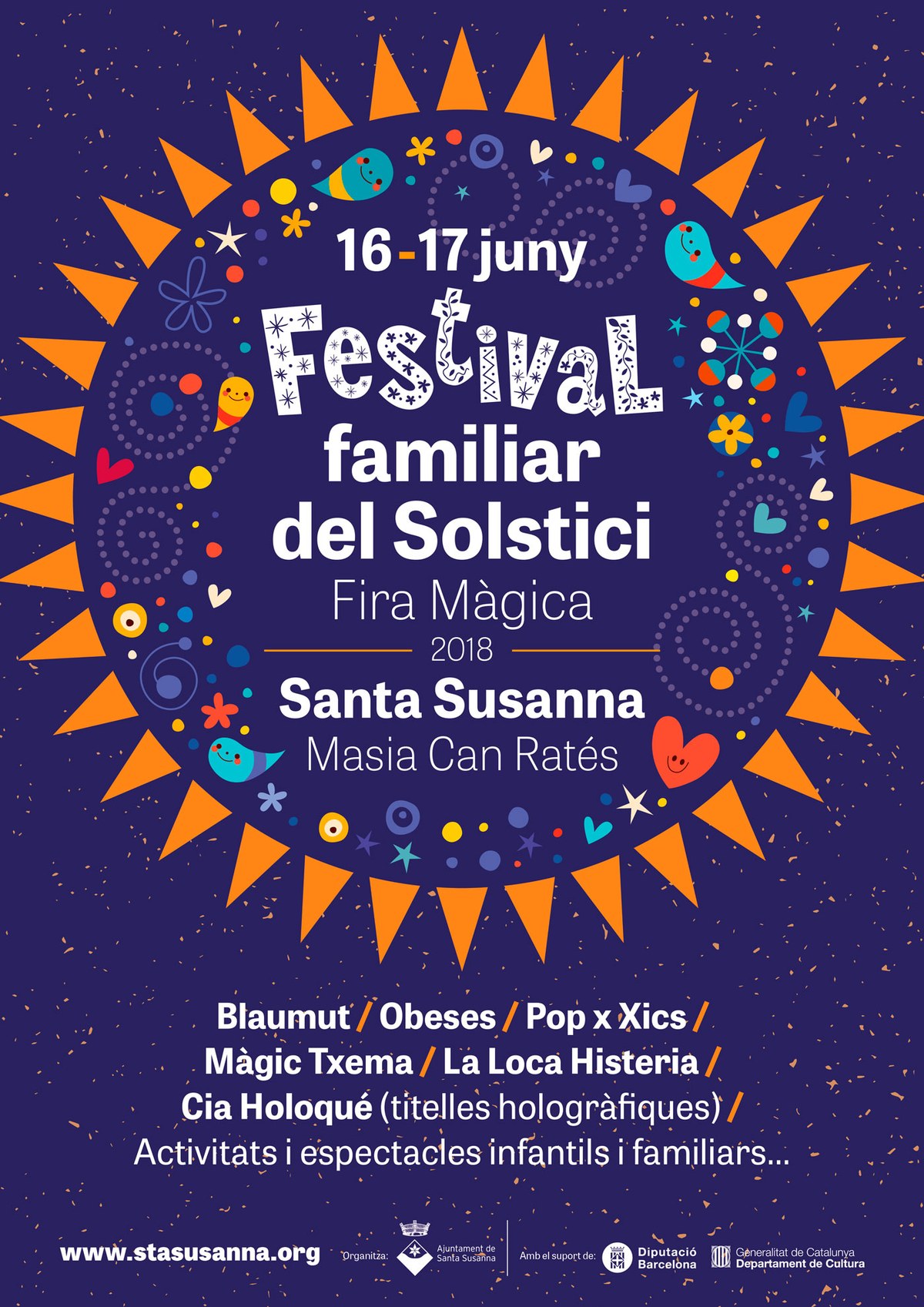Cartell del segon Festival familiar del Solstici de Santa Susanna.
