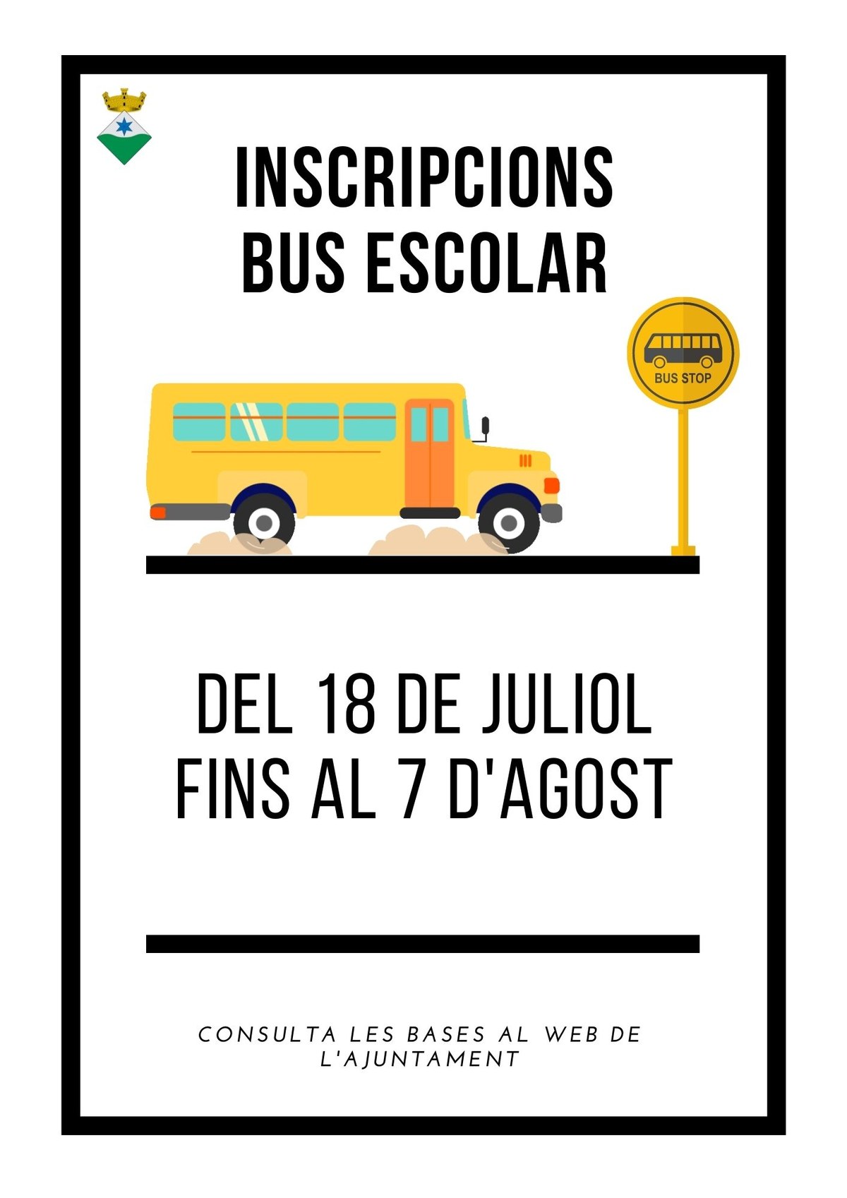 Concessió de places al bus escolar pel curs 2022-2023.