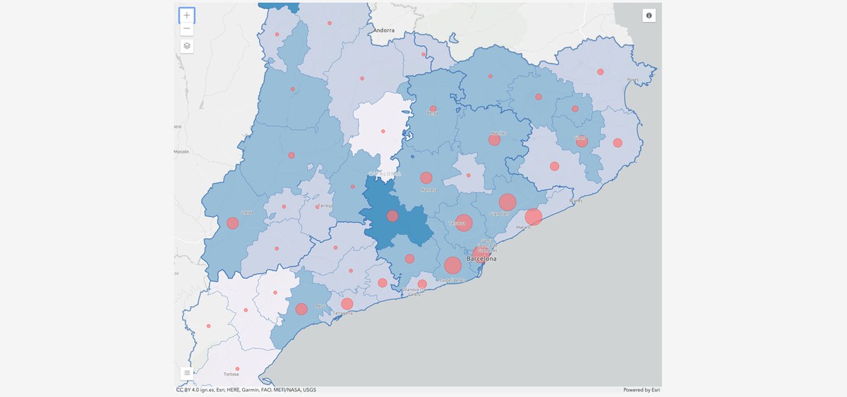 Consulta aquí el mapa interactiu del COVID-19 per municipis .