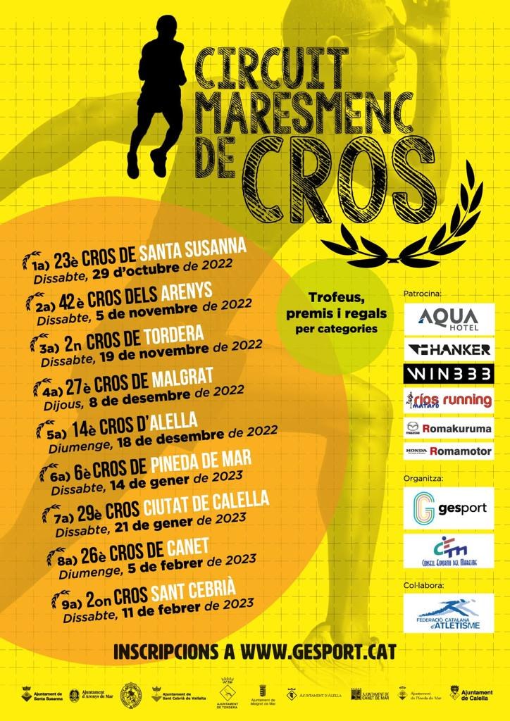 El 23è Cros de Santa Susanna se celebrarà dissabte 29.