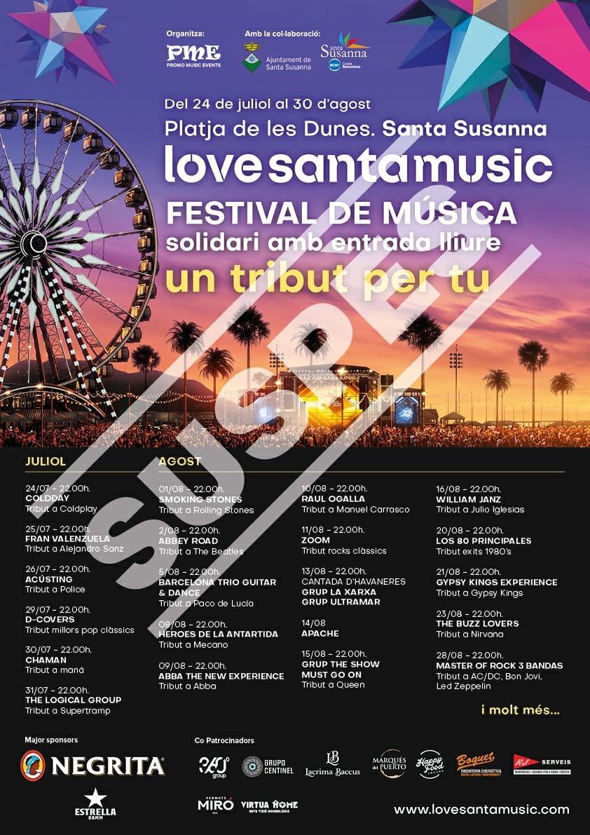 El Festival Love Santa Music se suspèn després que l'Ajuntament desaconselli la seva celebració .
