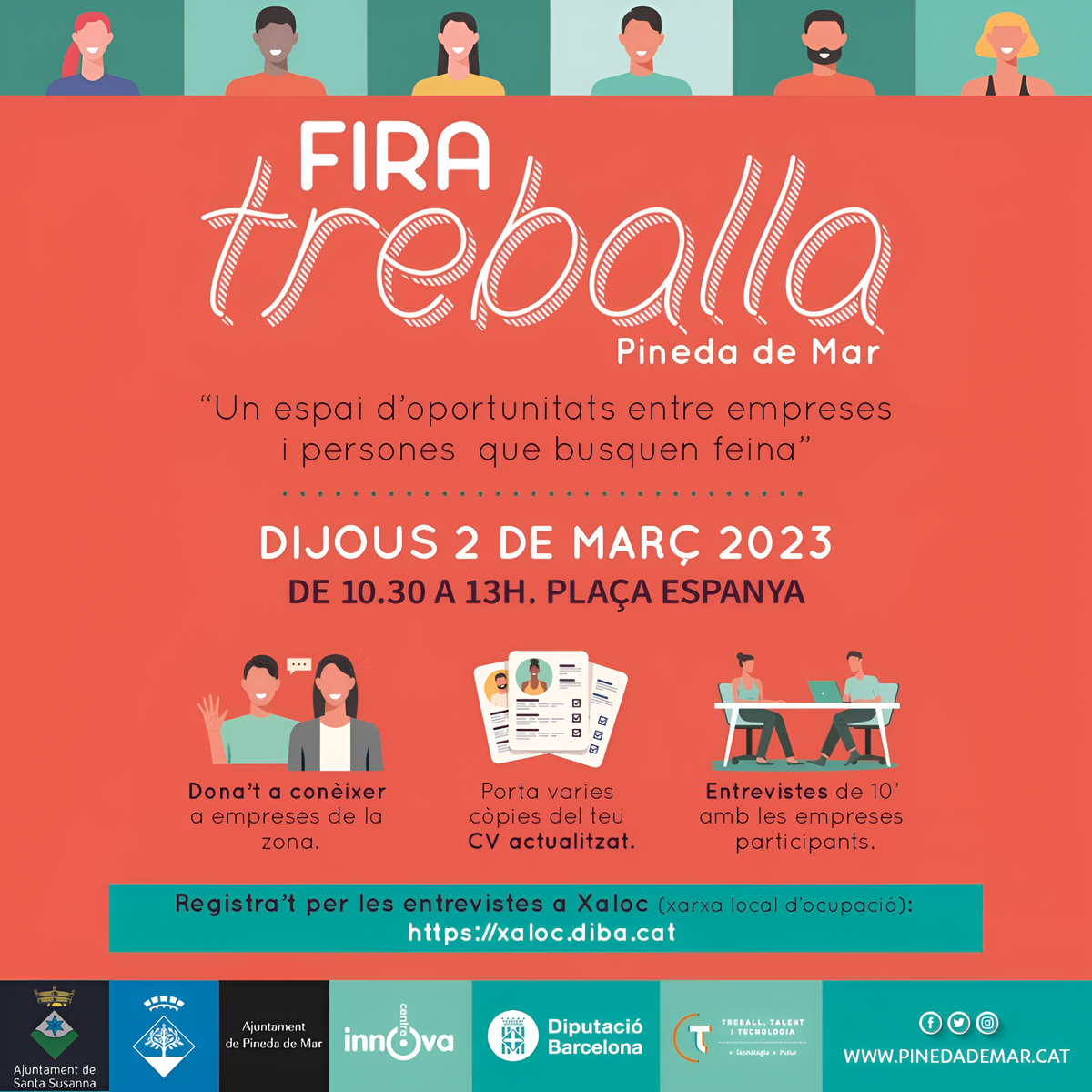 El Servei Local d'Ocupació de l'Ajuntament de Santa Susanna organitza la Fira del Treball.