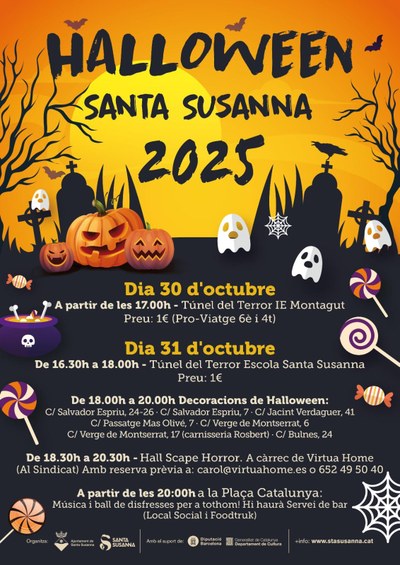 Cartell Halloween Santa Susanna 2025