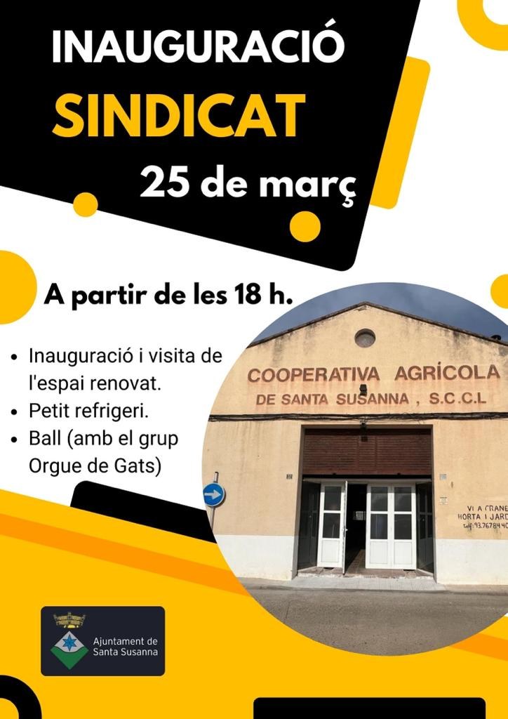 Inauguració del nou Sindicat de Santa Susanna.