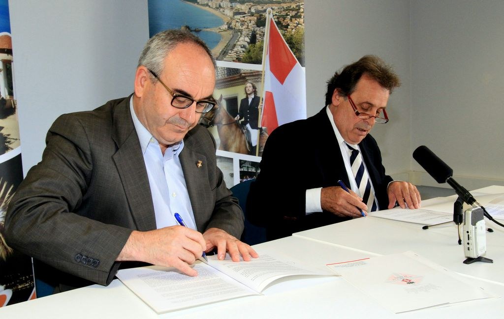 La Fundació Turística de Santa Susanna signa un conveni amb la ciutat esportiva de Blanes.