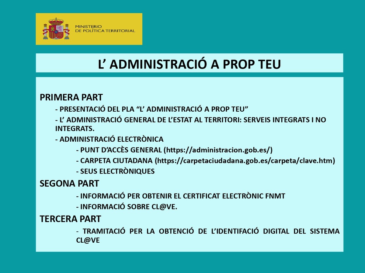L'Administració a prop teu arriba a Santa Susanna.