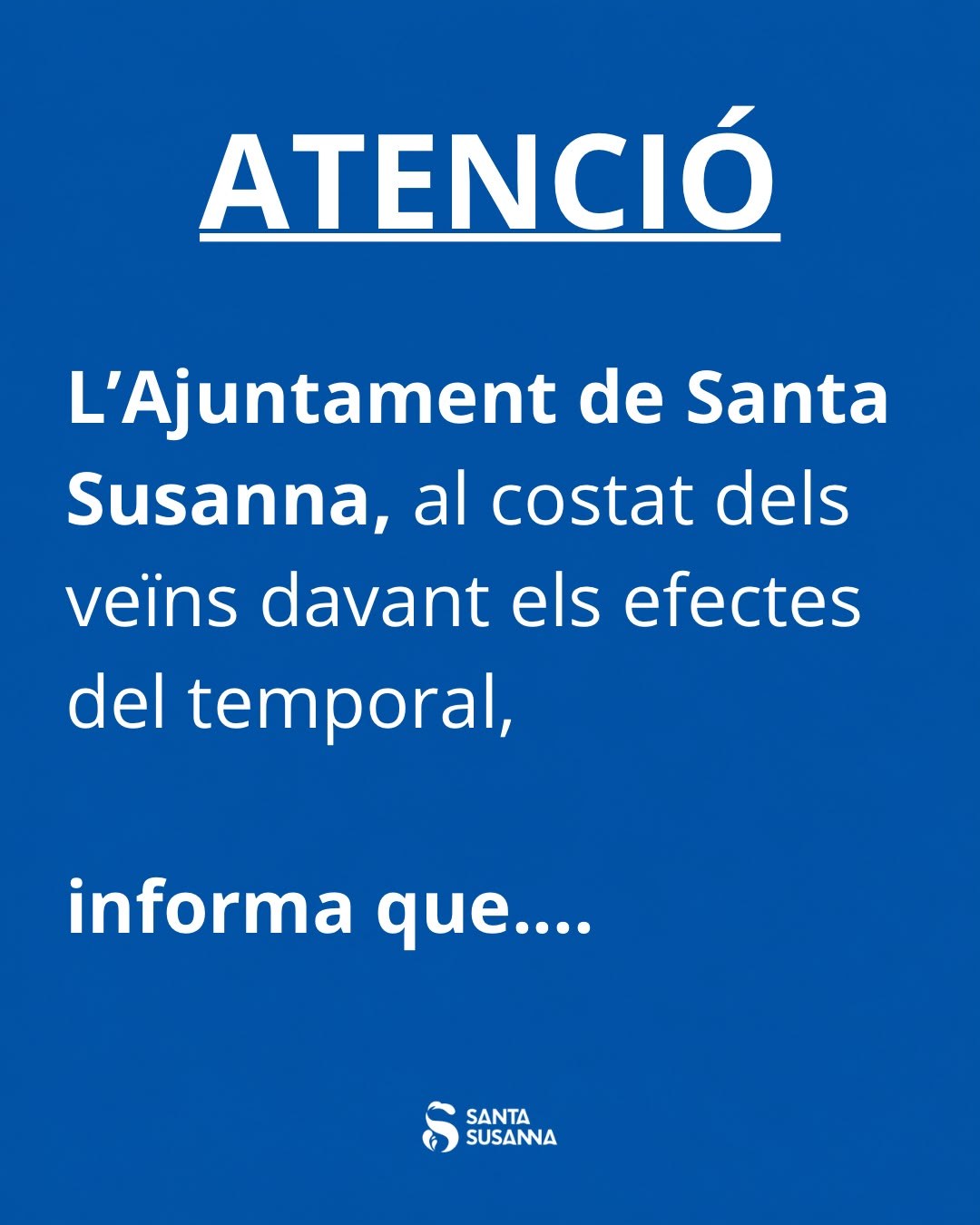 L’Ajuntament de Santa Susanna, al costat dels veïns davant els efectes del temporal.