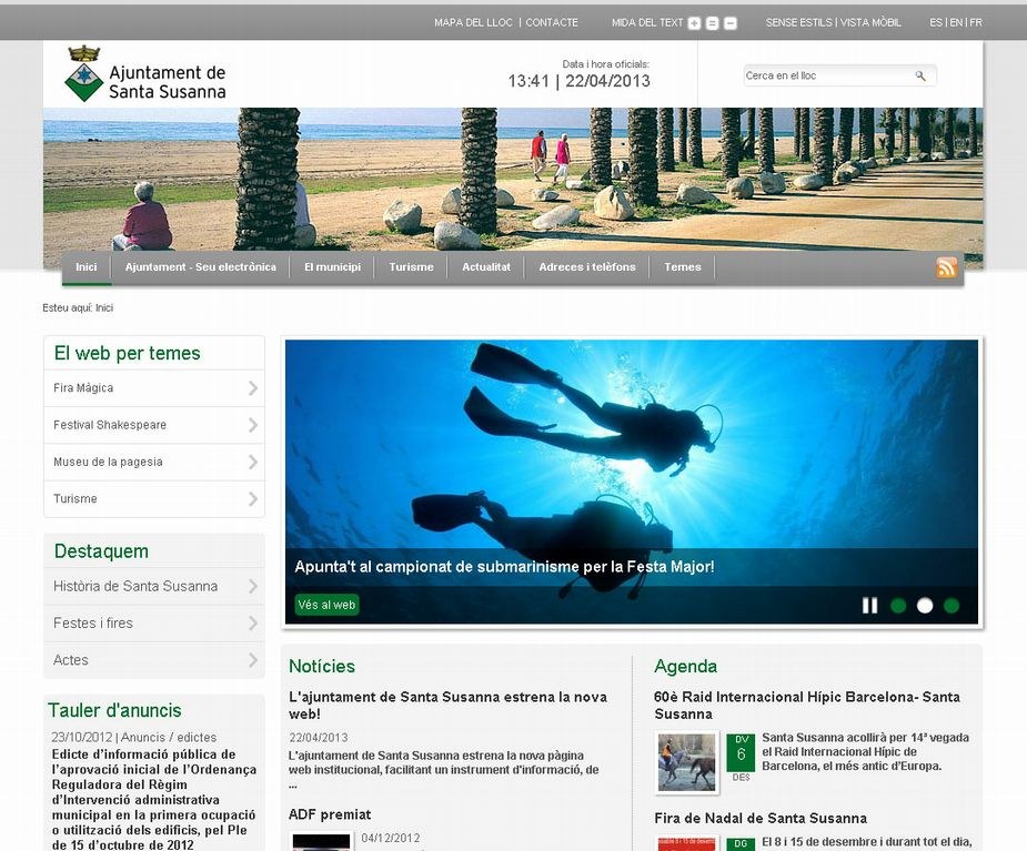 L'ajuntament de Santa Susanna estrena la nova web!.
