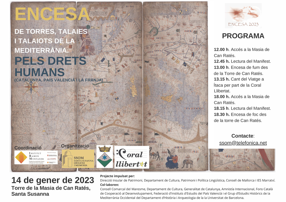 L'Ajuntament de Santa Susanna se suma a la iniciativa d'encesa de torres a la Mediterrània pels drets humans.