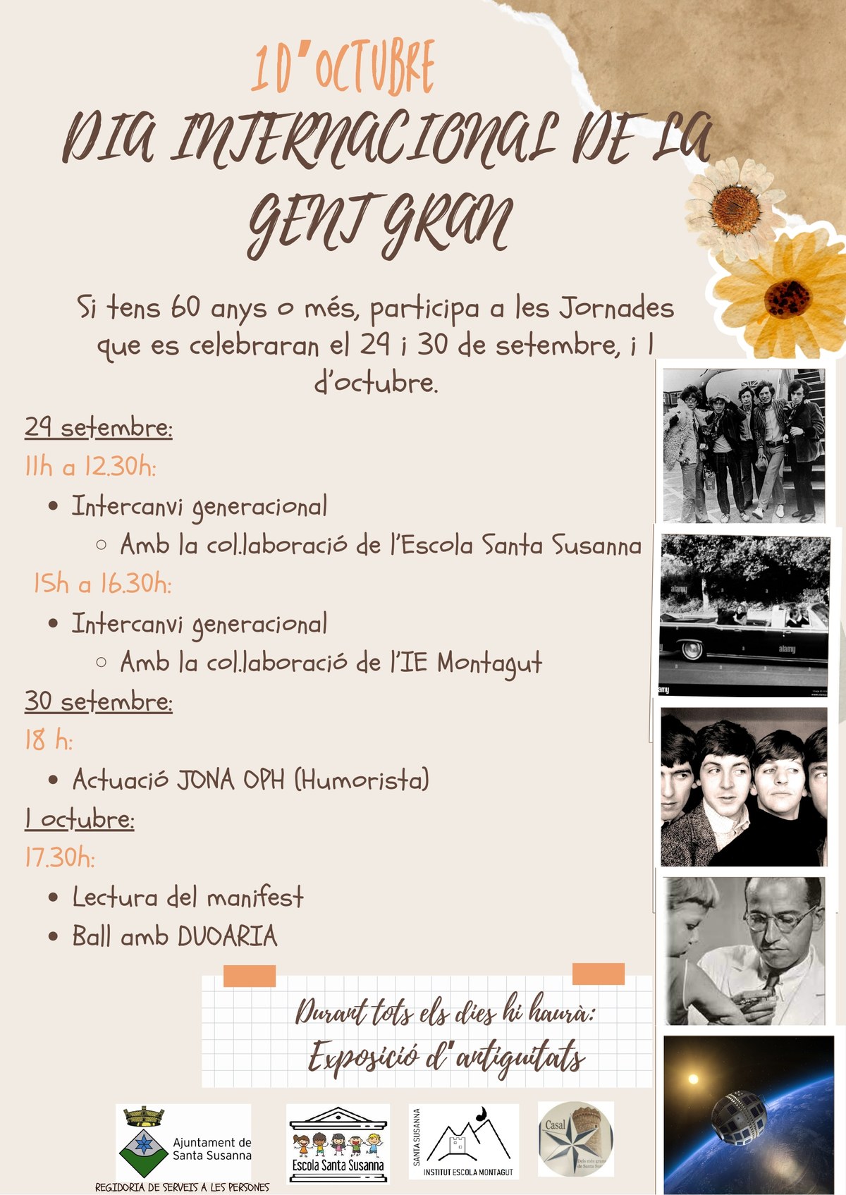L'Ajuntament prepara un seguit d'activitats amb motiu del Dia Internacional de la Gent Gran.