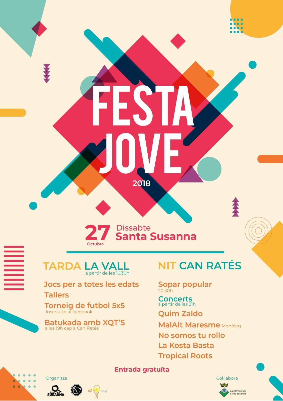Les entitats joves de Santa Susanna s'uneixen per celebrar la "Festa Jove".