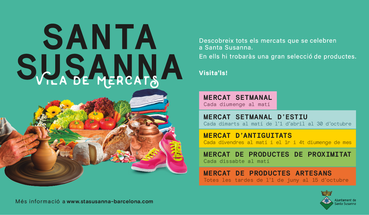 Nova campanya "Santa Susanna, vila de mercats".