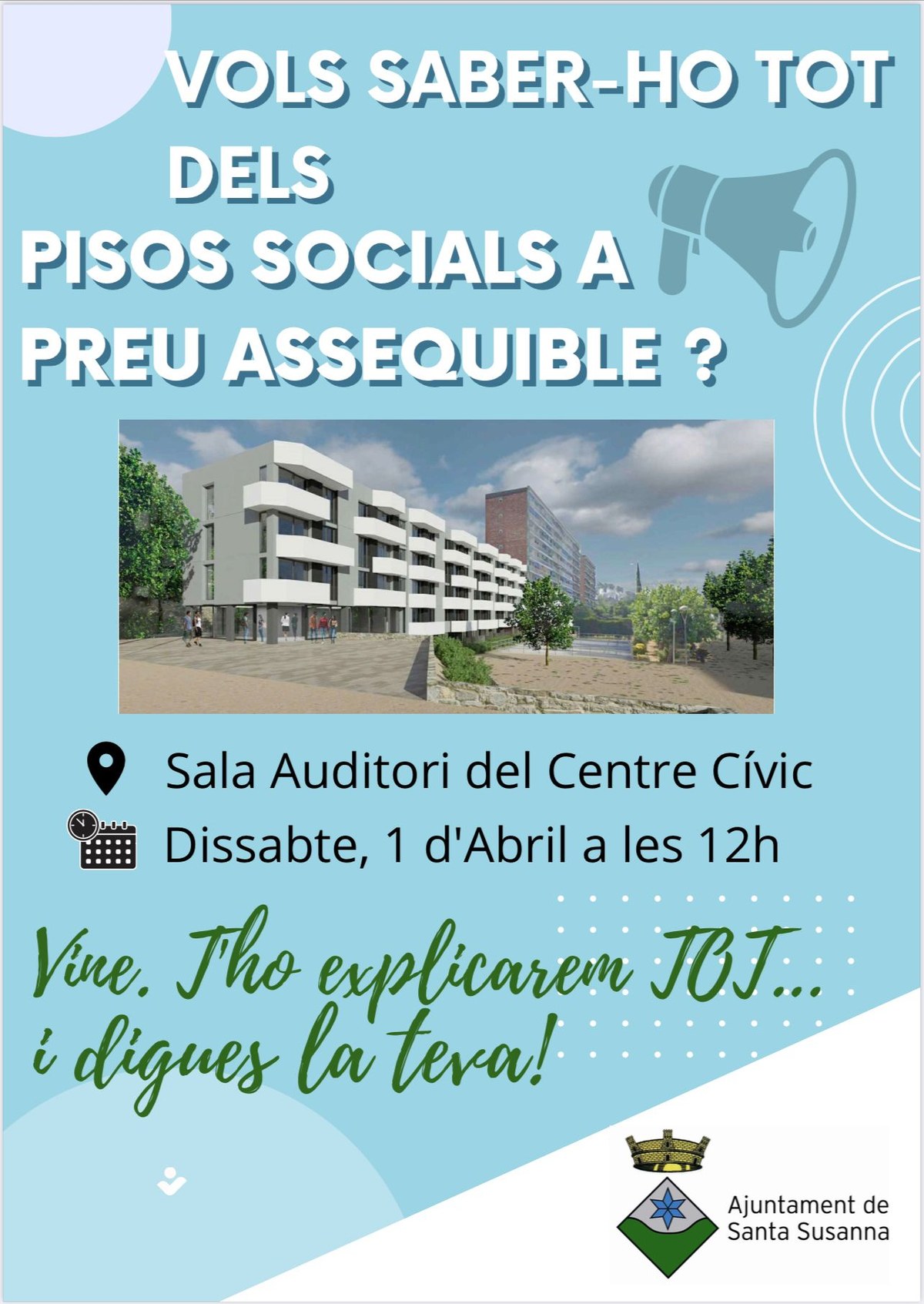 Presentació dels nous pisos socials a preus assequibles.