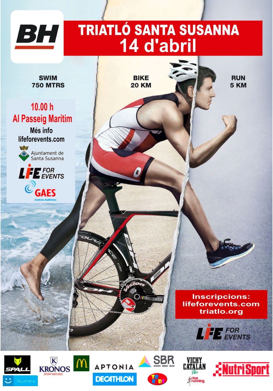 S'ajorna la Triatló de Santa Susanna prevista per aquest dissabte 14 d'abril .