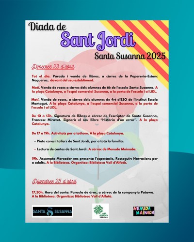 Programa d'actes de Sant Jordi 2025