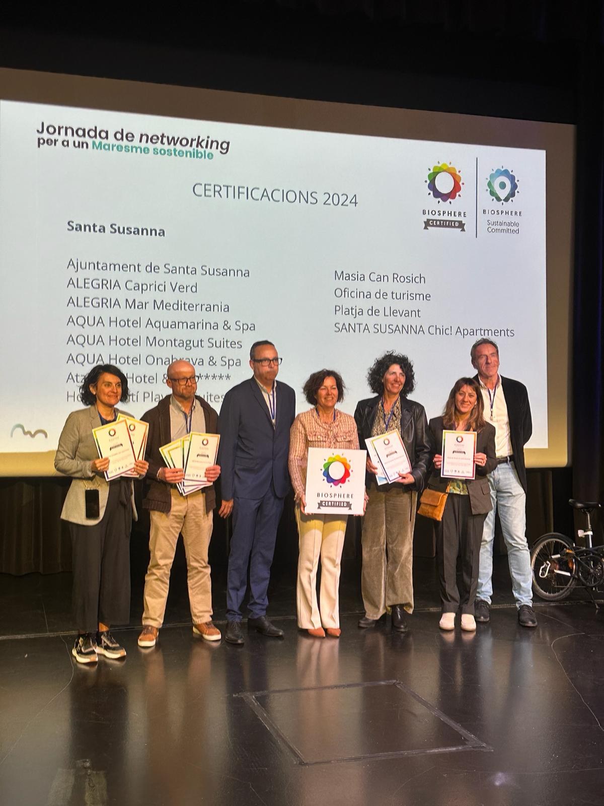 Santa Susanna és el poble del Maresme amb més distincions Biosphere pel seu compromís amb la sostenibilitat turística.