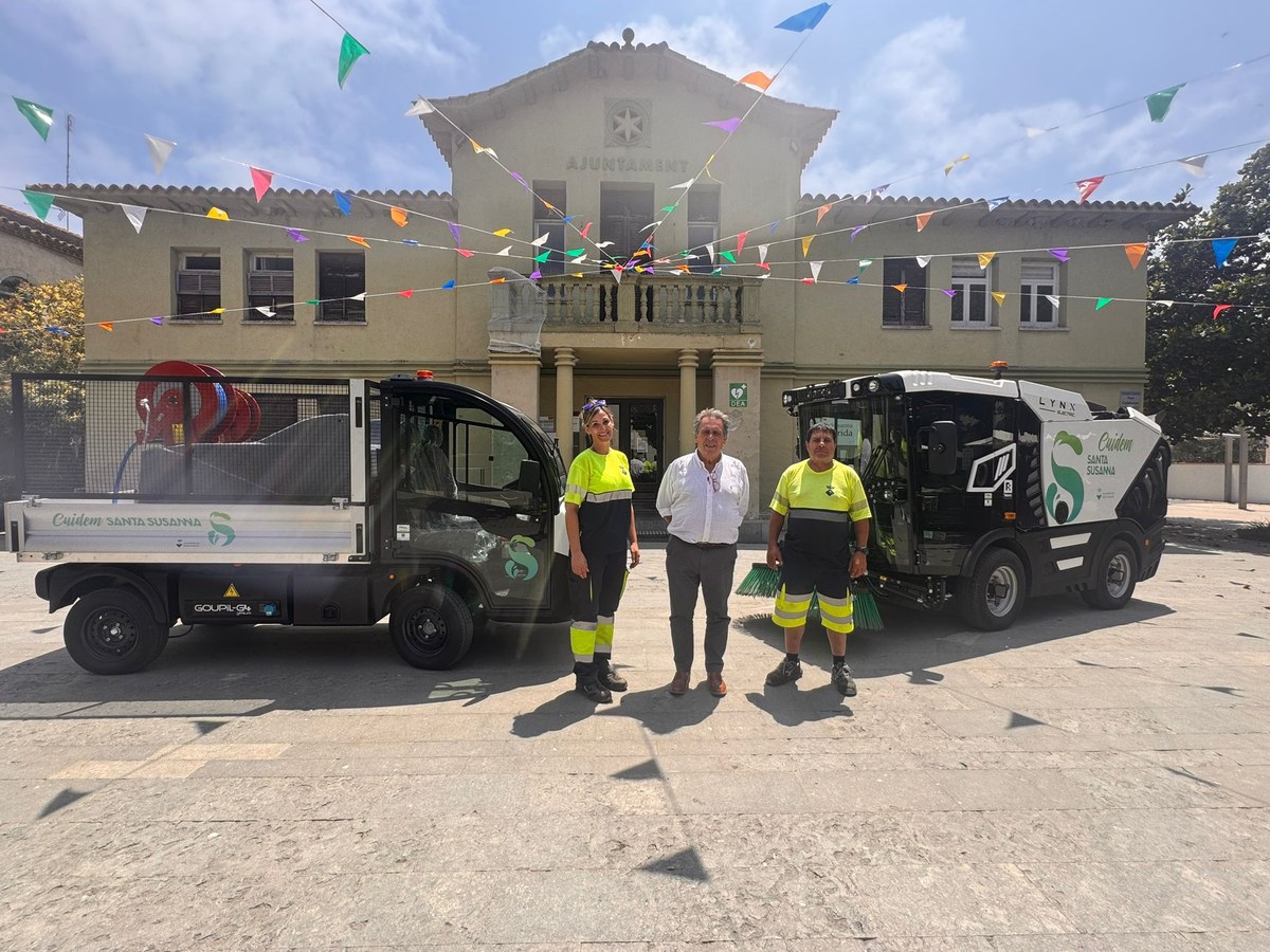 Santa Susanna incorpora a la neteja urbana dos moderns i eficients vehicles elèctrics que no contaminen gens.