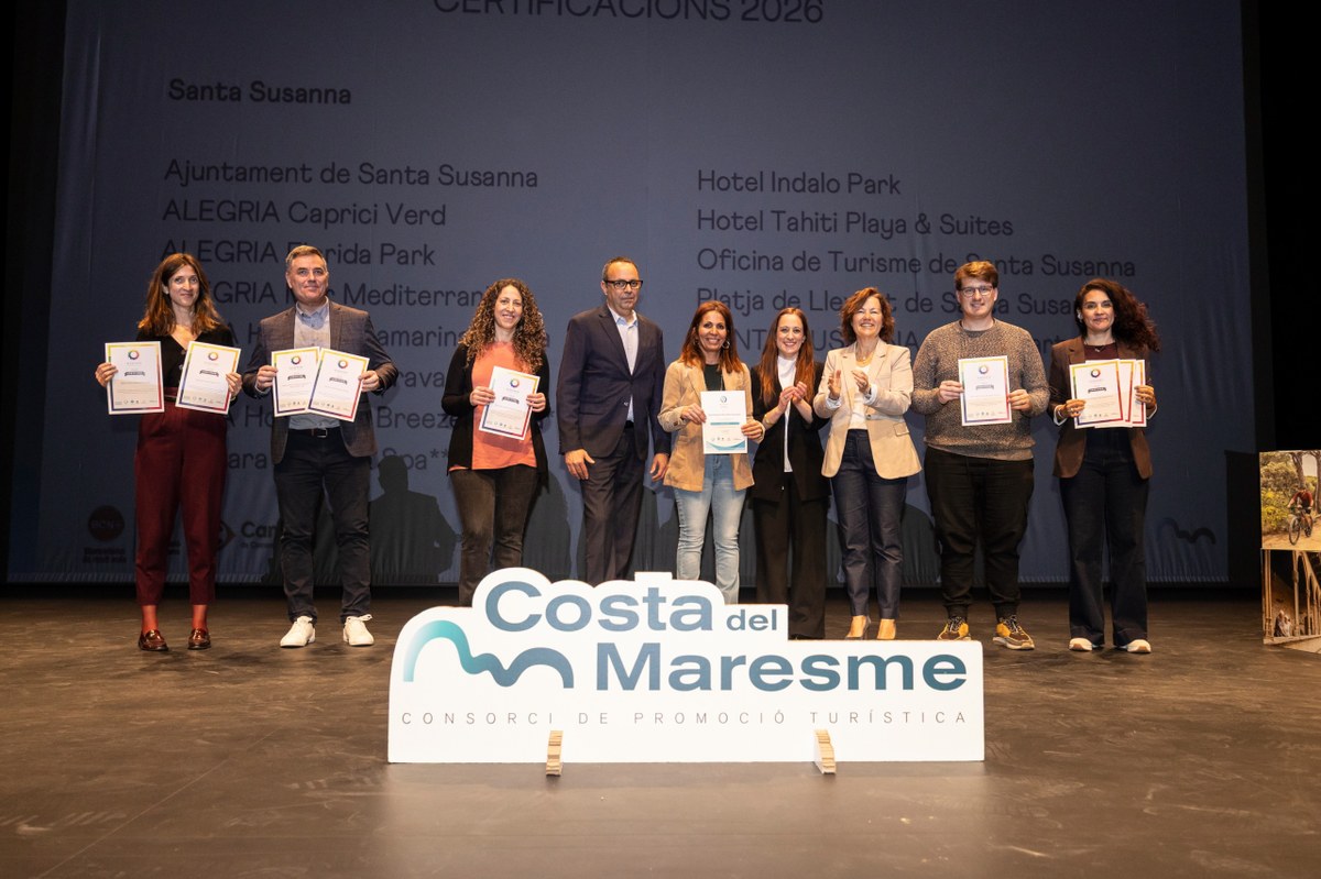 Santa Susanna lidera el nombre d’empreses distingides per Biosphere per la seva gestió sostenible del turisme.