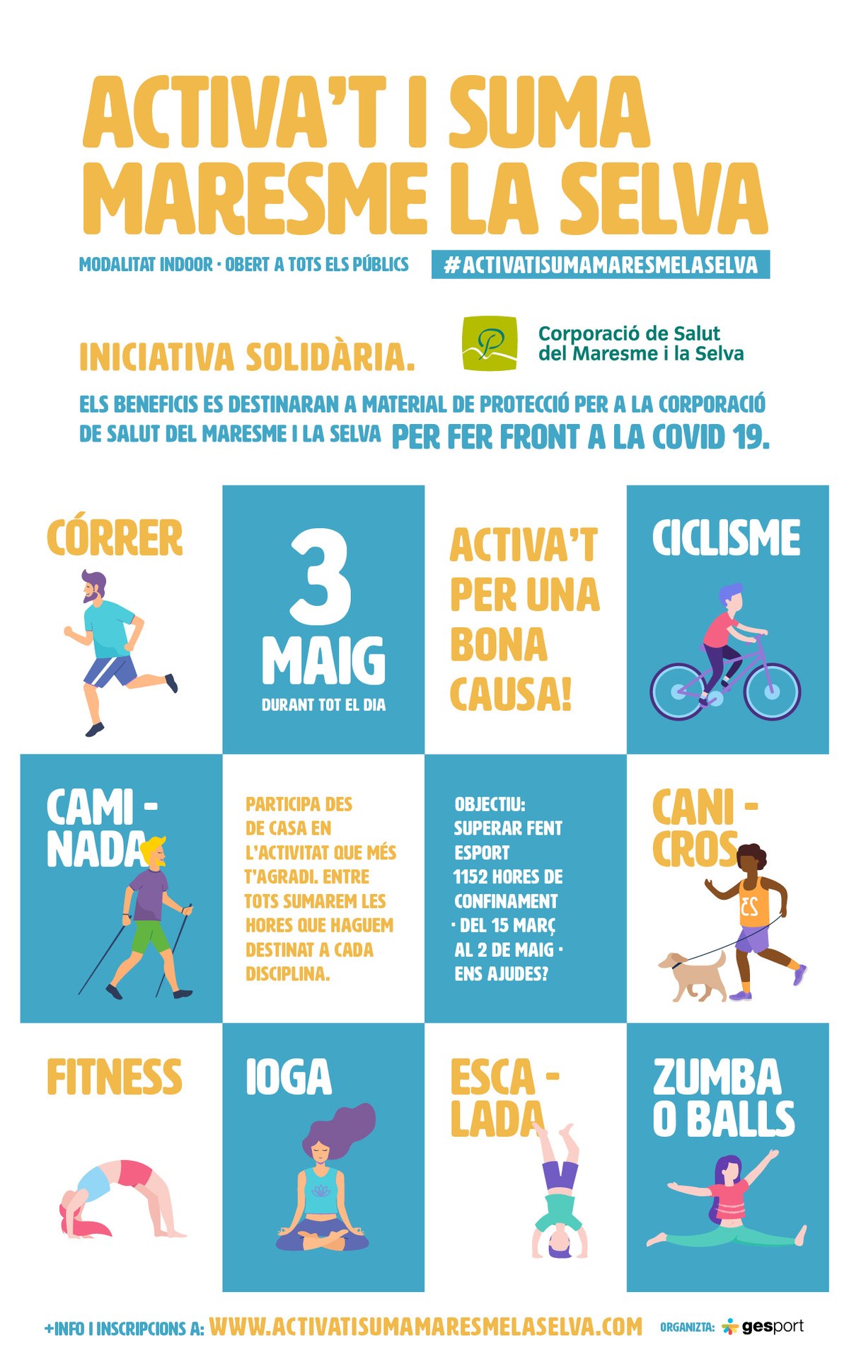 Santa Susanna s'apunta al projecte d'esport solidari des de casa.