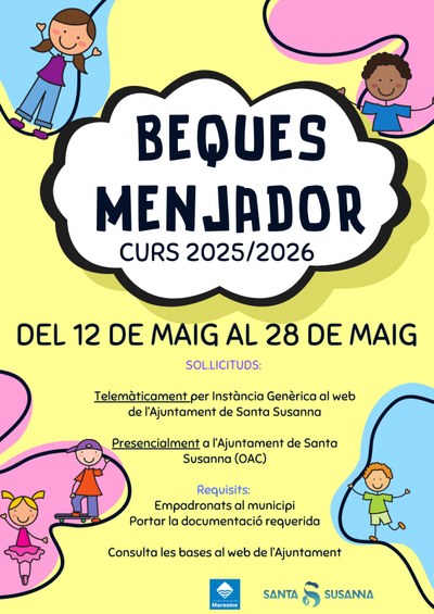 Cartell beques menjador
