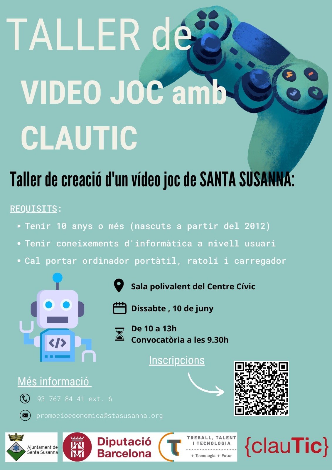 Taller de videojoc amb ClauTIC.