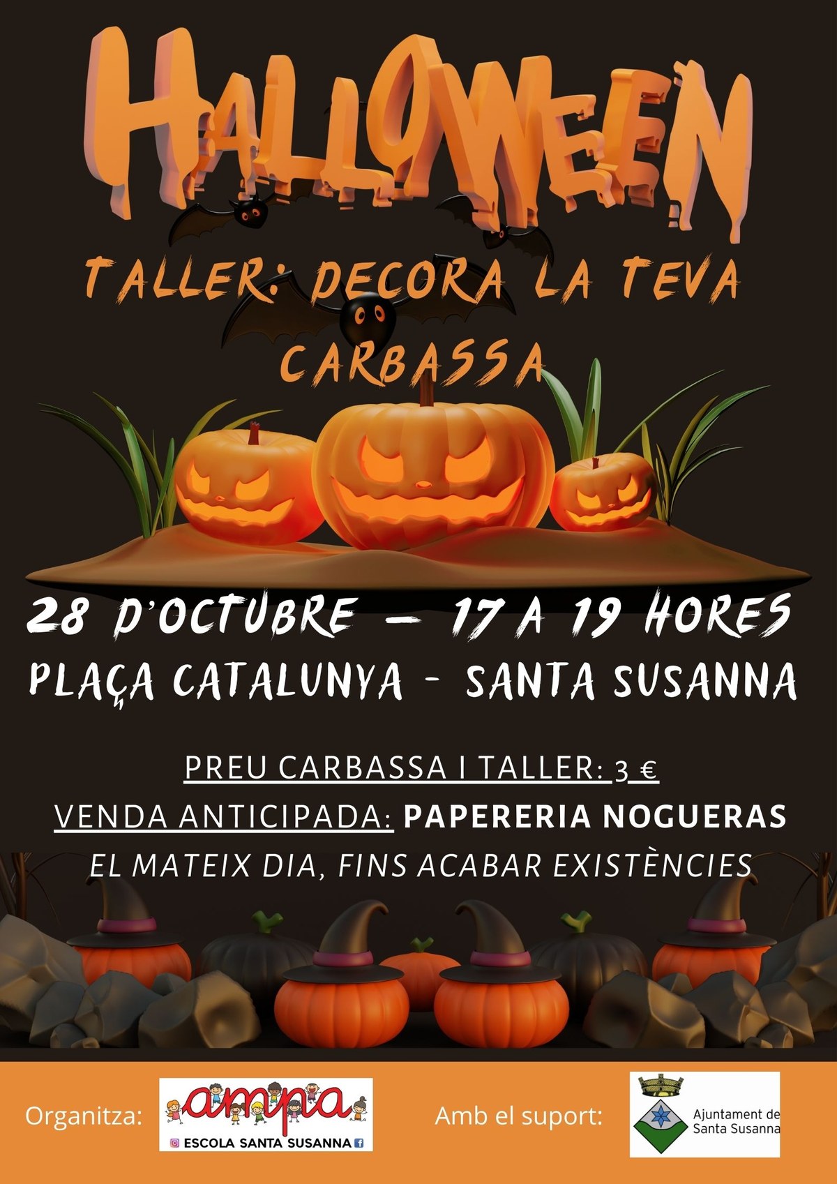 Taller: decora la teva carbassa.