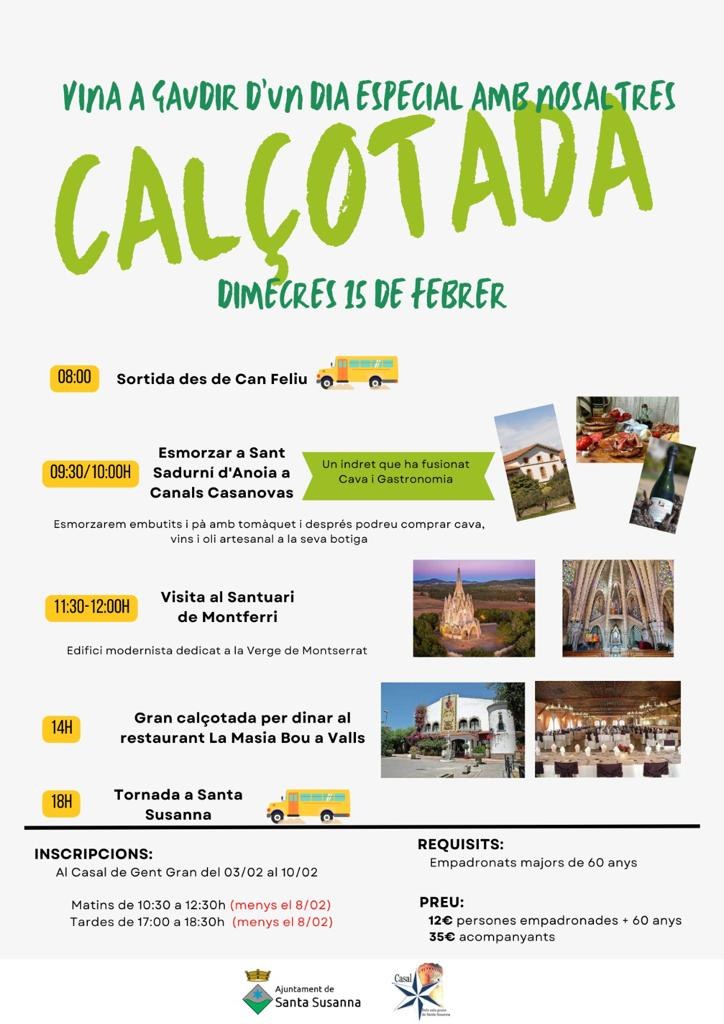 Veniu a gaudir de gran calçotada del pròxim 15 de febrer.