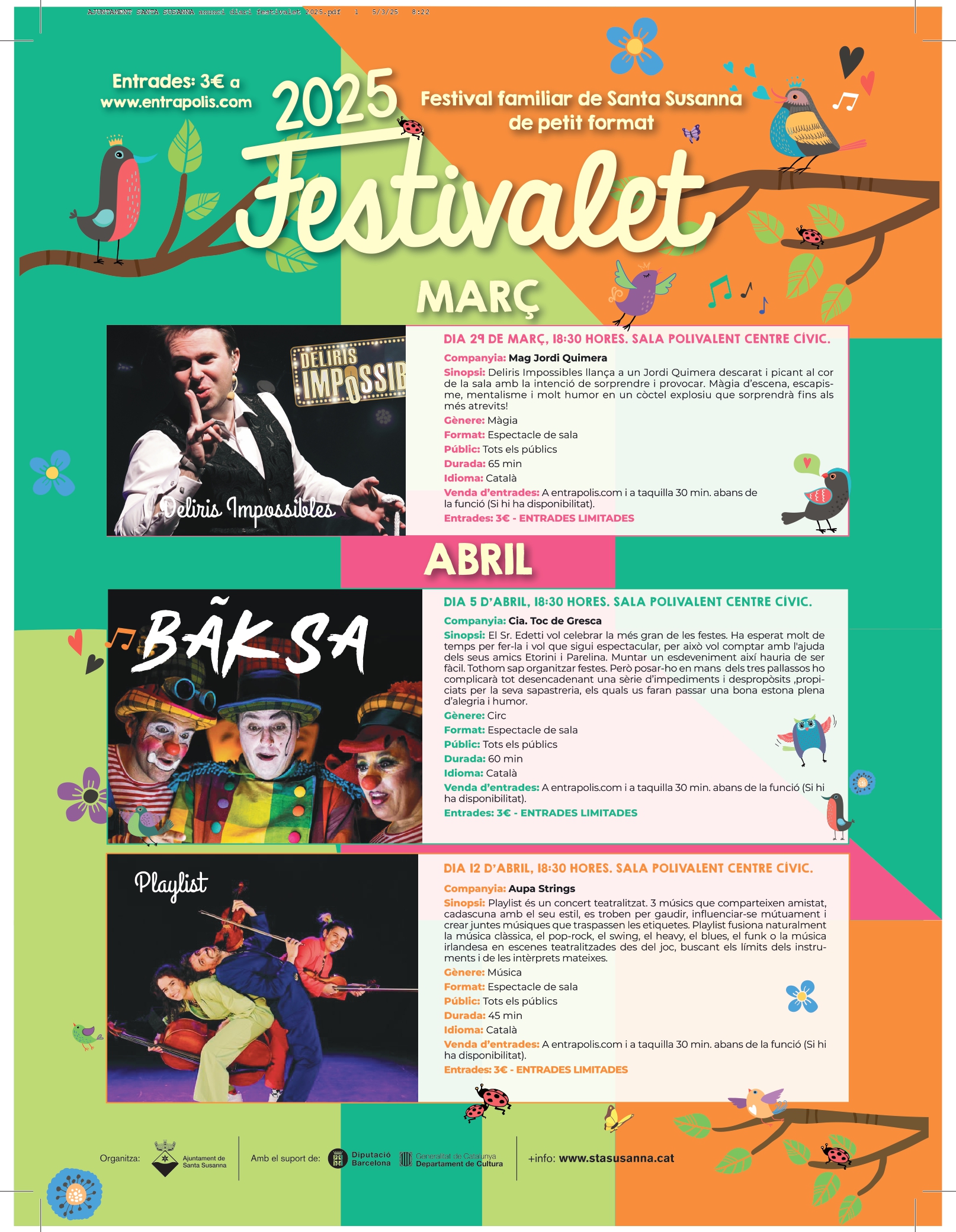 Edició de primavera del festivalet familiar 2025