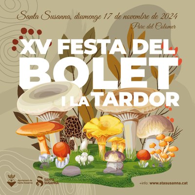 Cartell de la XV edició de la Festa del Bolet