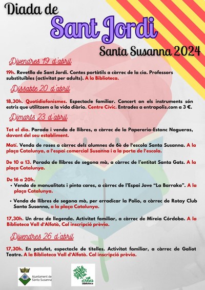 Programa de la Diada de Sant Jordi 2024