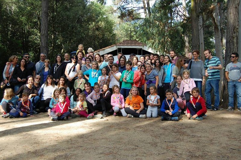 El Cau de Santa Susanna celebrant la festa del pas, amb la que s’inicia el curs