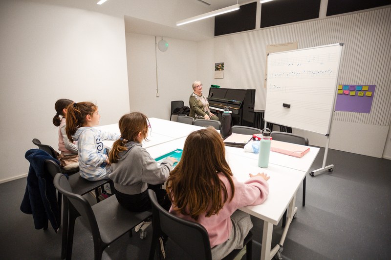 Alumnes de l'aula de música