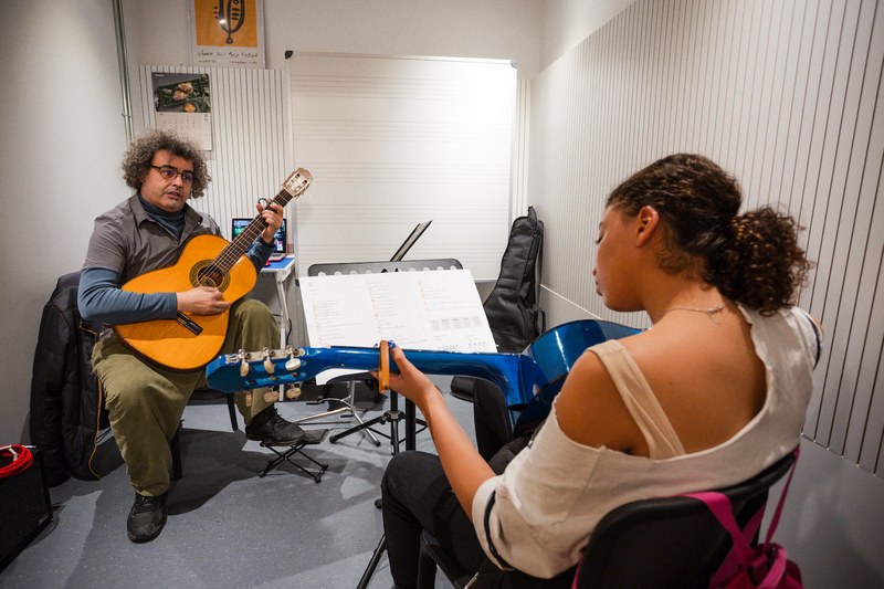 Alumnes de l'aula de música