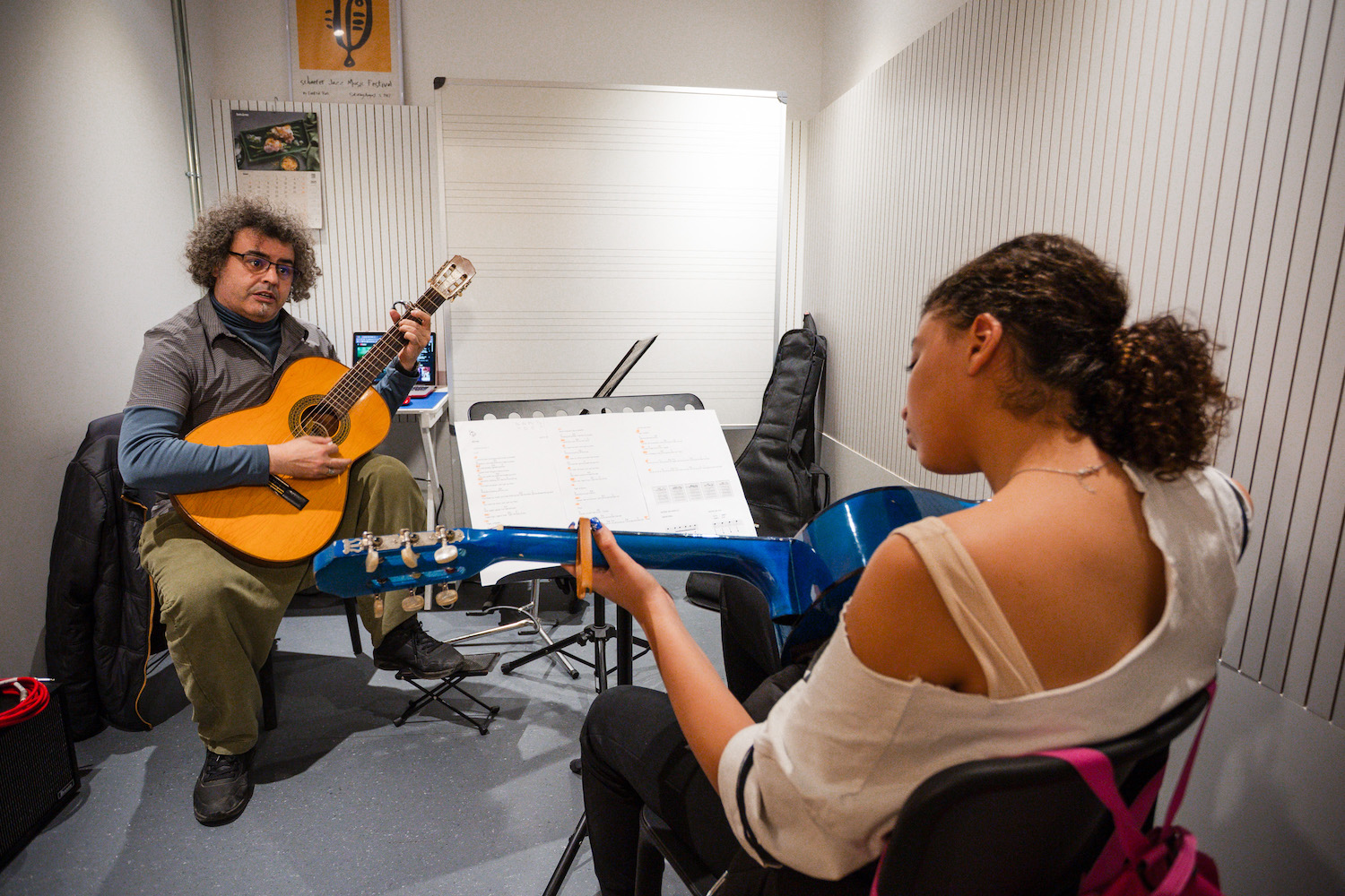 Alumnes de l'aula de música