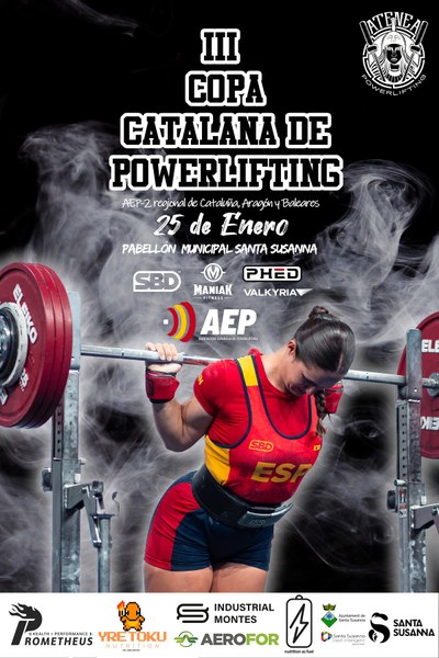 Cartell de la 3a ed. de la Copa Catalana de Powerlifting