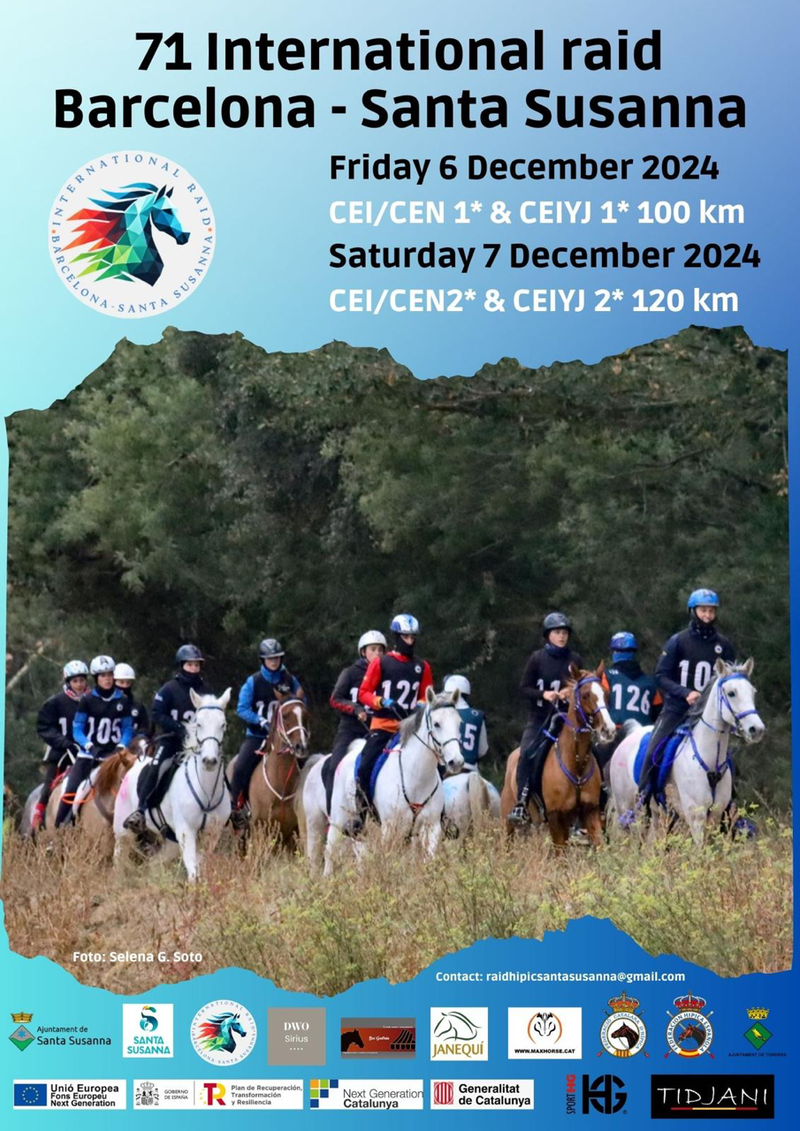 Cartell del 71 Raid Hípic Internacional de Barcelona-Santa Susanna '24