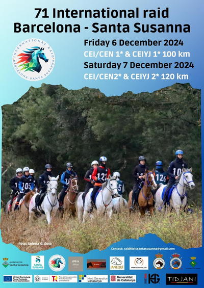 Cartell del 71 Raid Hípic Internacional de Barcelona-Santa Susanna '24