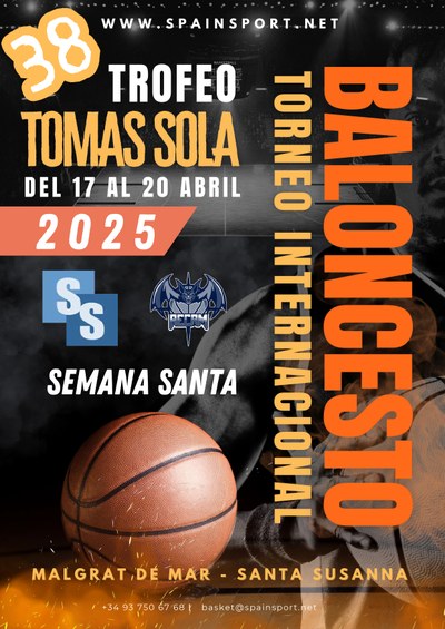 Cartell de l'edició 2025 del torneig de bàsquet de Setmana Santa