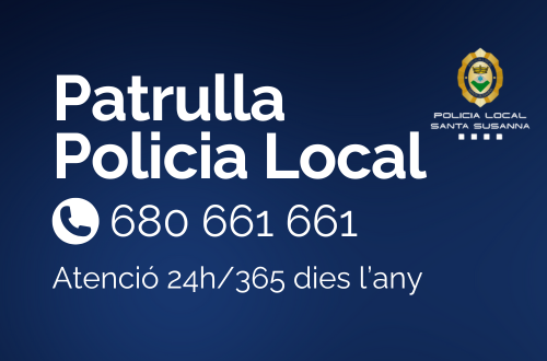 Contacta amb la patrulla de la Policia Local de Santa Susanna
